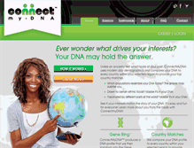 Tablet Screenshot of connectmydna.com